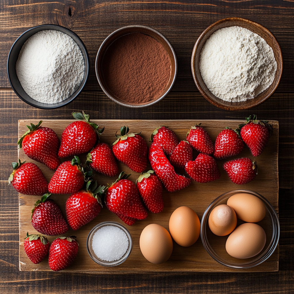 Strawberry Brownies ingredients