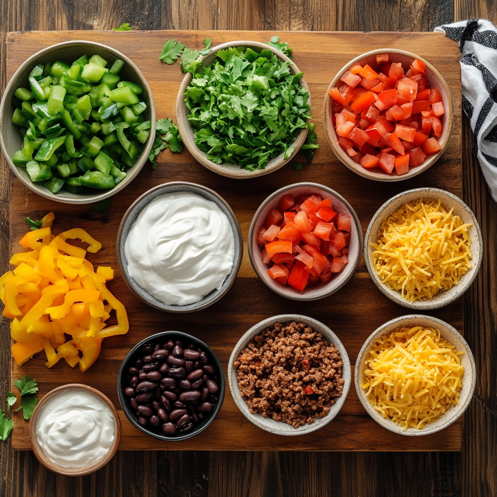 Taco Rice Bowl ingredients