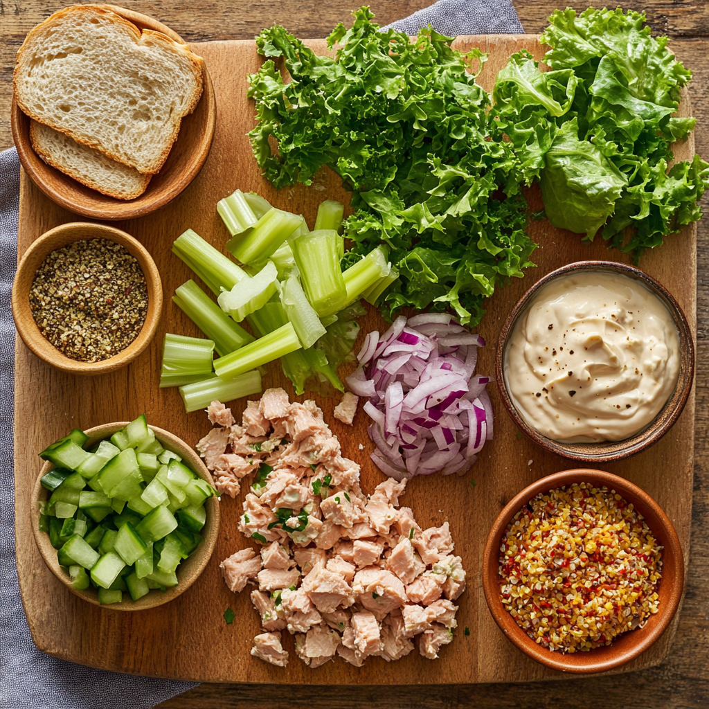 Tuna Salad Sandwich ingredients
