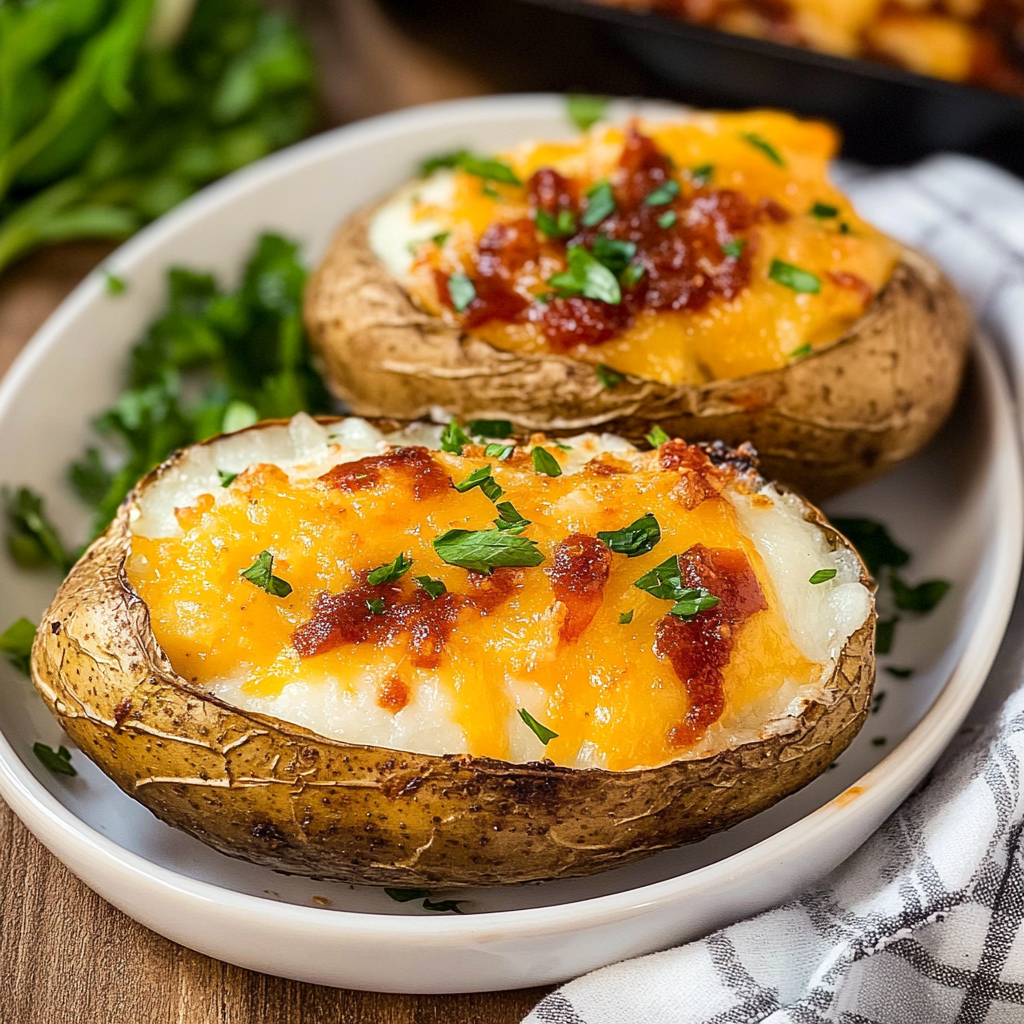 baked potatoes in the oven