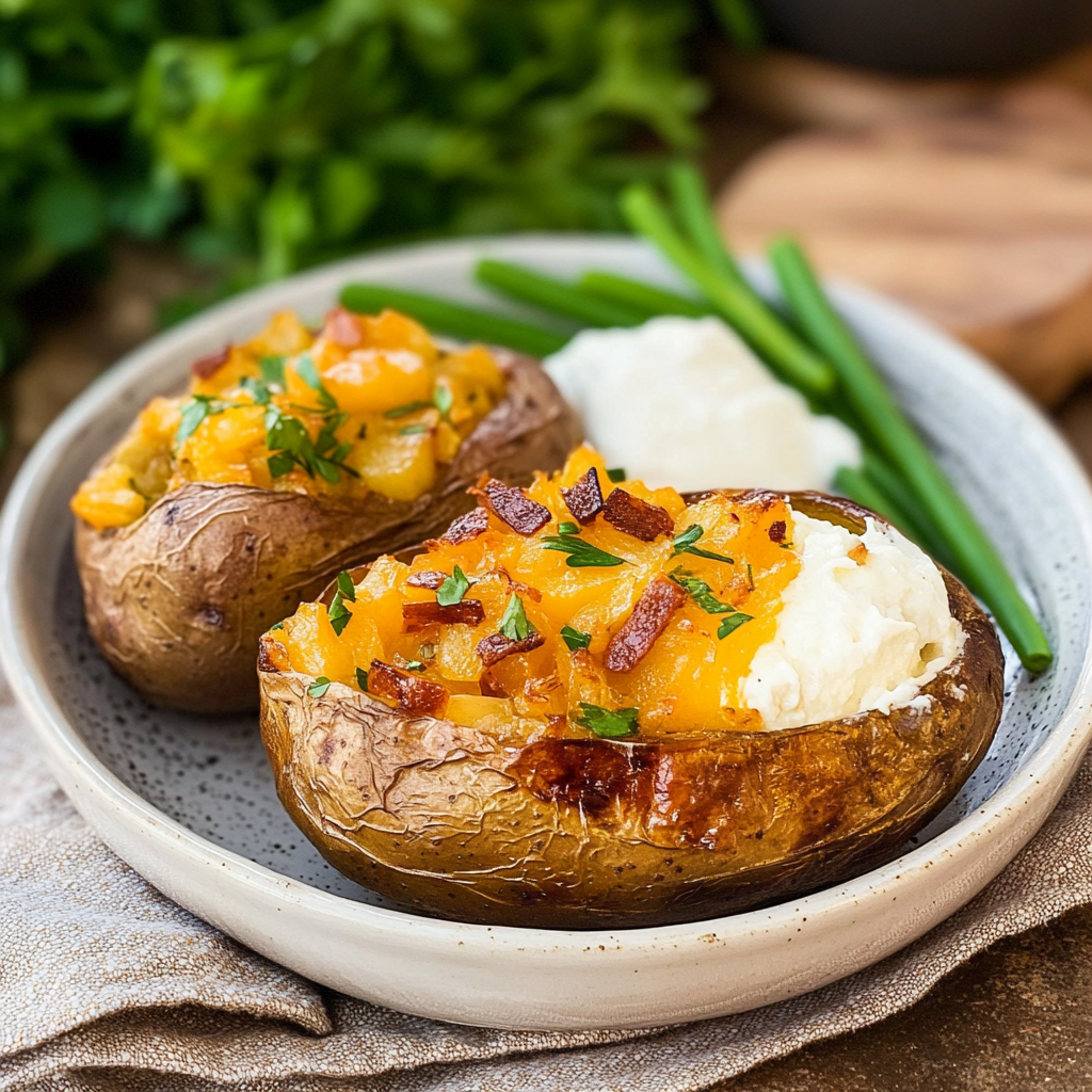 baked potatoes in the oven