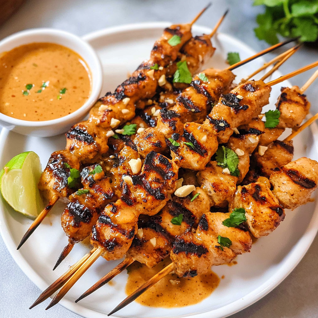 Chicken Satay with Peanut Sauce
