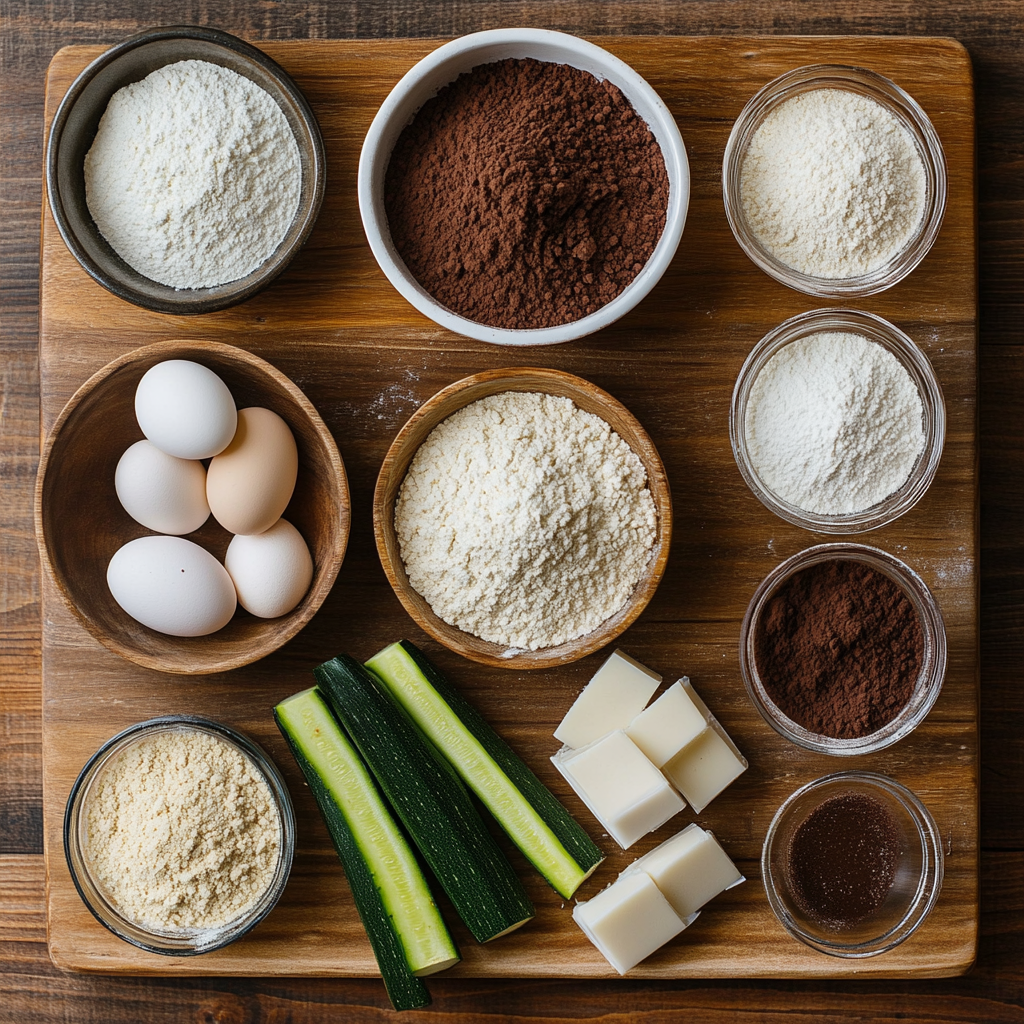 Fudgy Zucchini Brownies ingredients