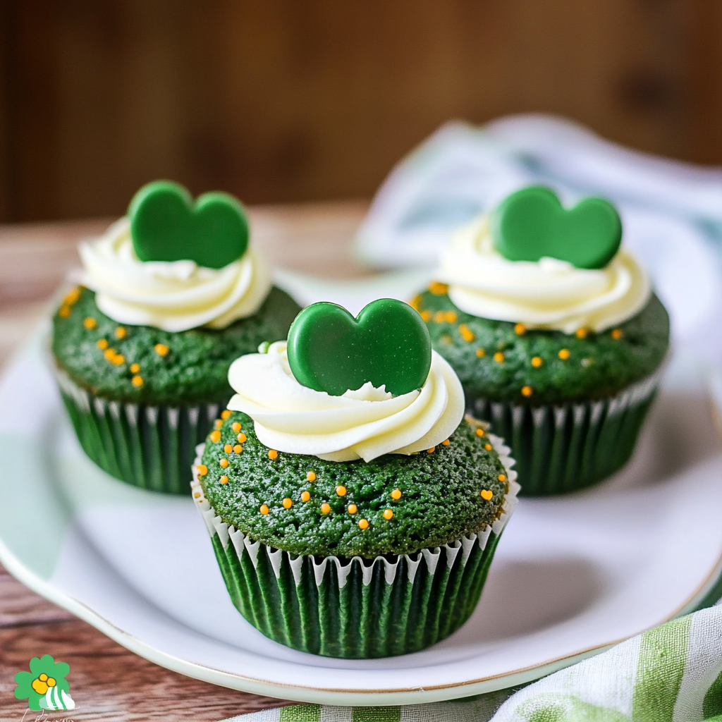 Green Velvet St. Patrick’s Day Cupcakes