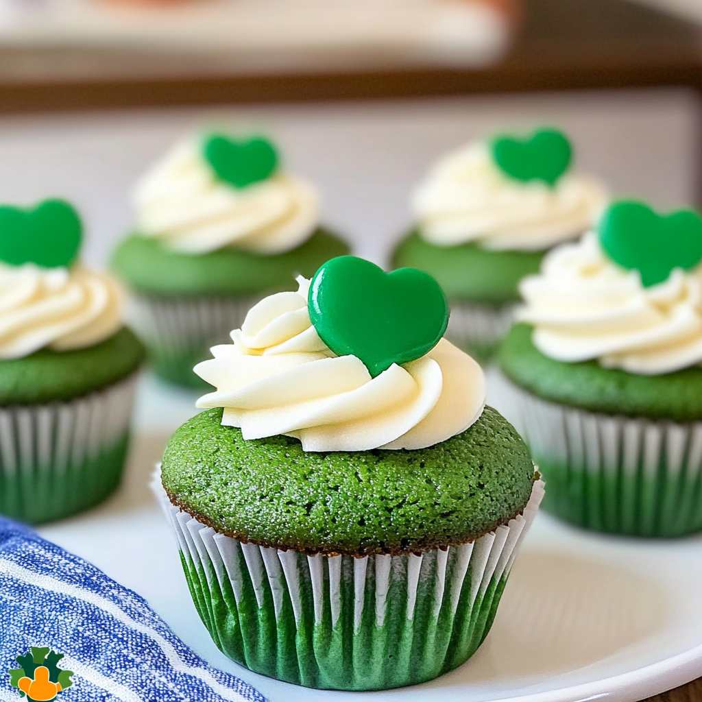 Green Velvet St. Patrick’s Day Cupcakes