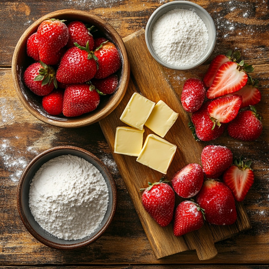 Homemade Strawberry Frosting ingredients