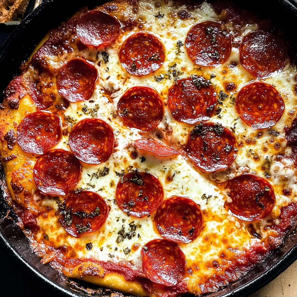 Pepperoni and Cream Cheese Pizza Dip