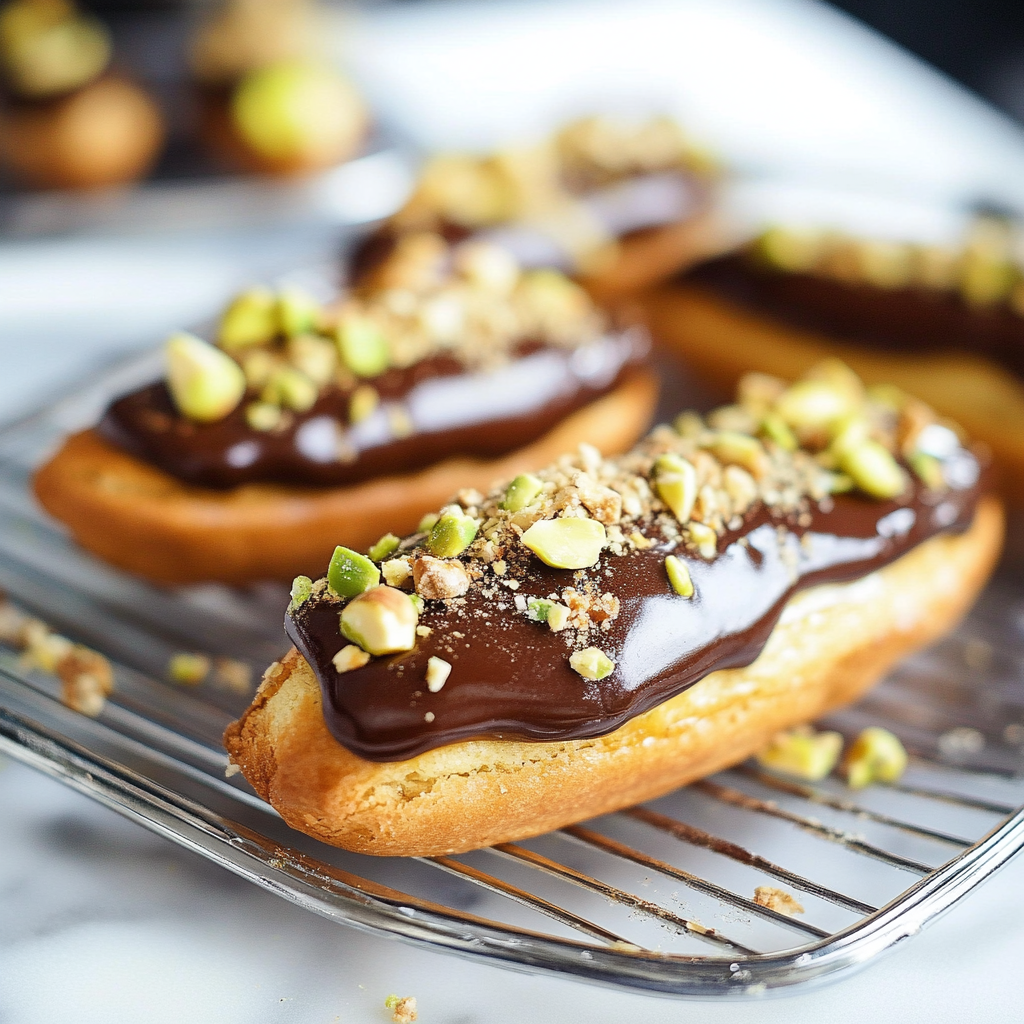 Pistachio Eclairs