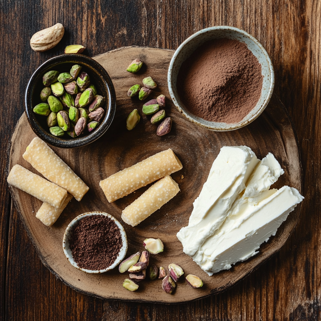 Pistachio Tiramisu ingredients