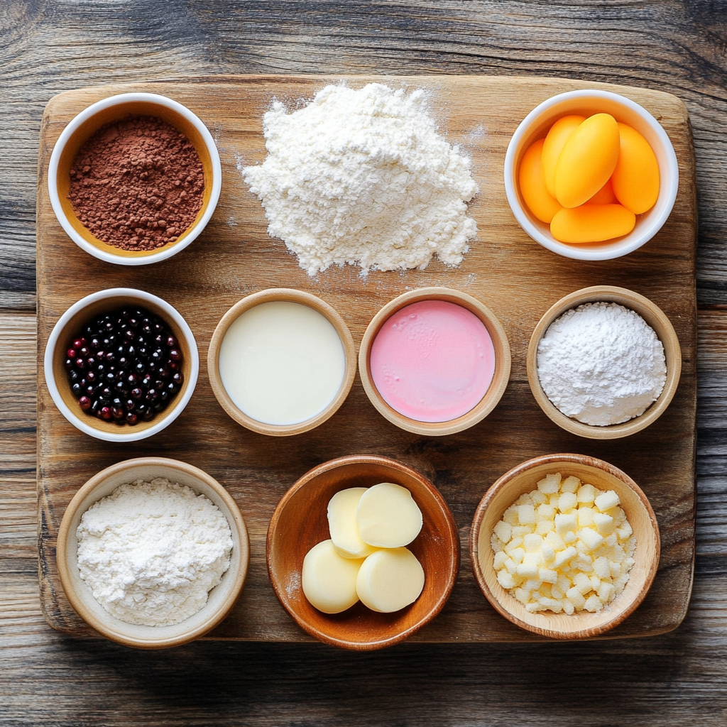 Rainbow Cupcakes ingredients