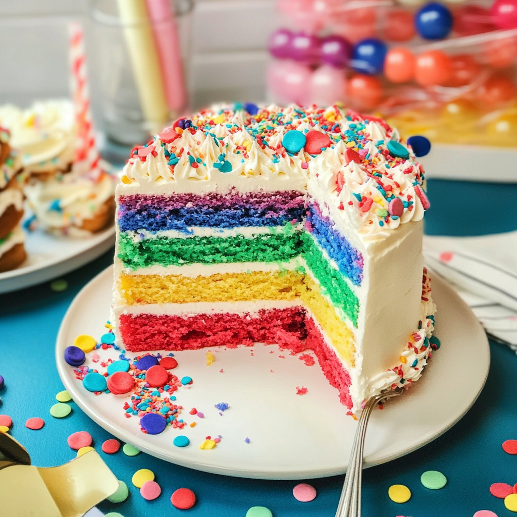 Rainbow Layer Cake