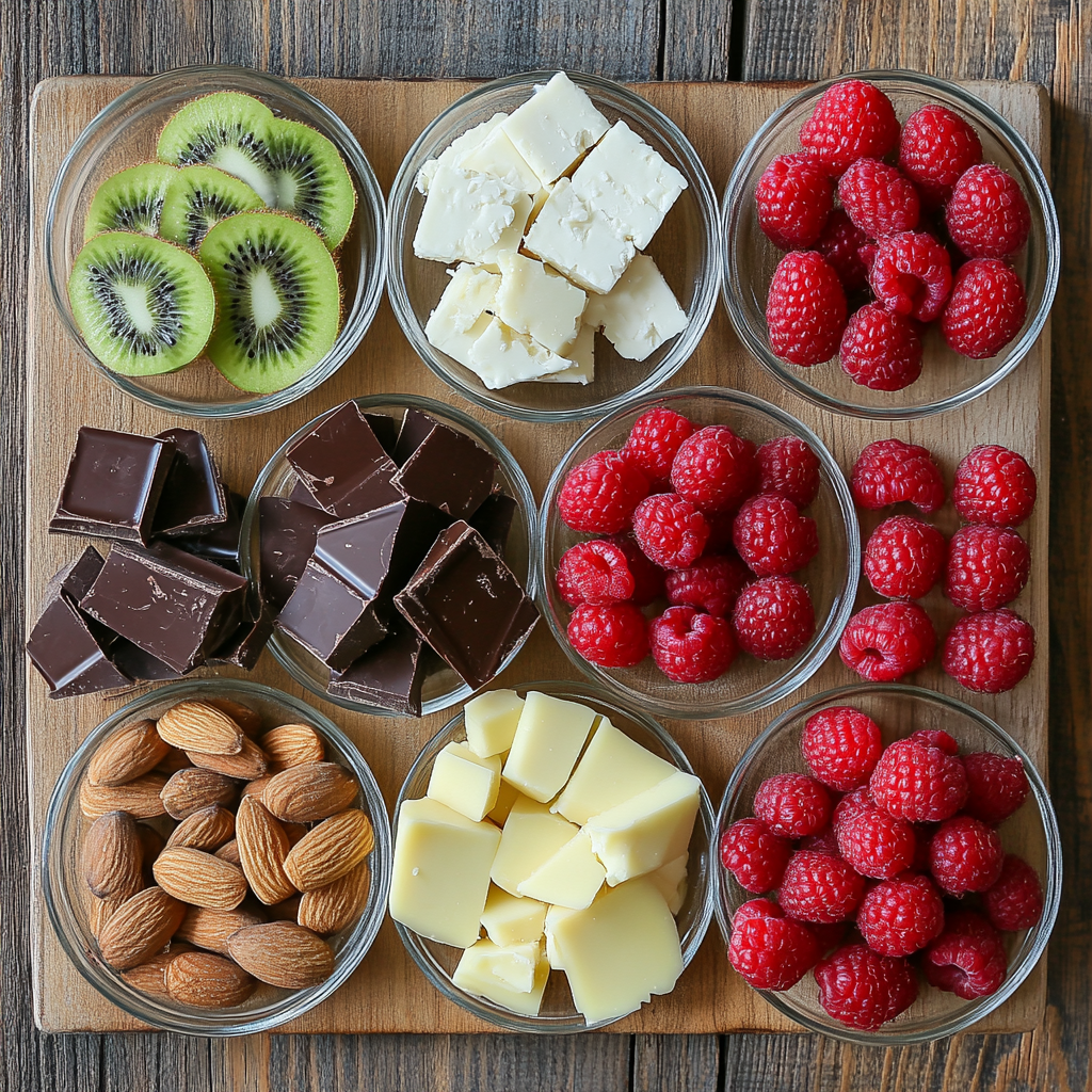 Valentine’s Day Dessert Board ingredients
