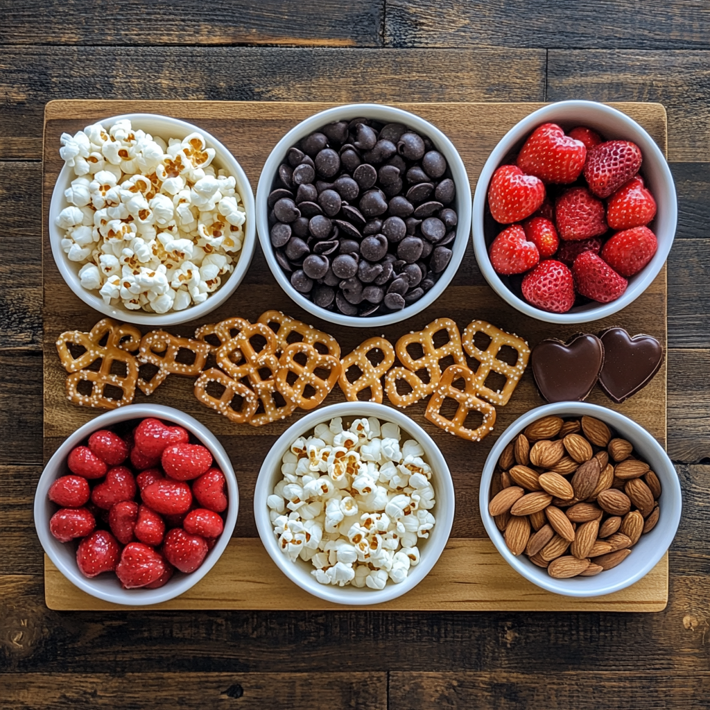 Valentine’s Day Snack Mix ingredients