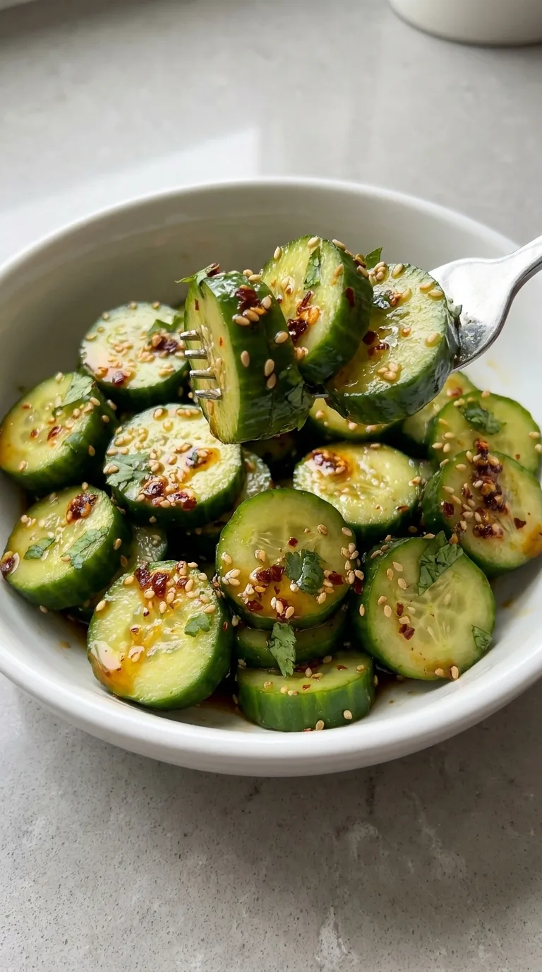 Asian Cucumber Salad with Sesame and Chili step Final