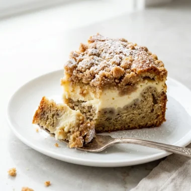Banana Cream Cheese Coffee Cake finished recipe