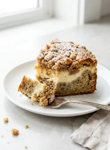 Banana Cream Cheese Coffee Cake finished recipe