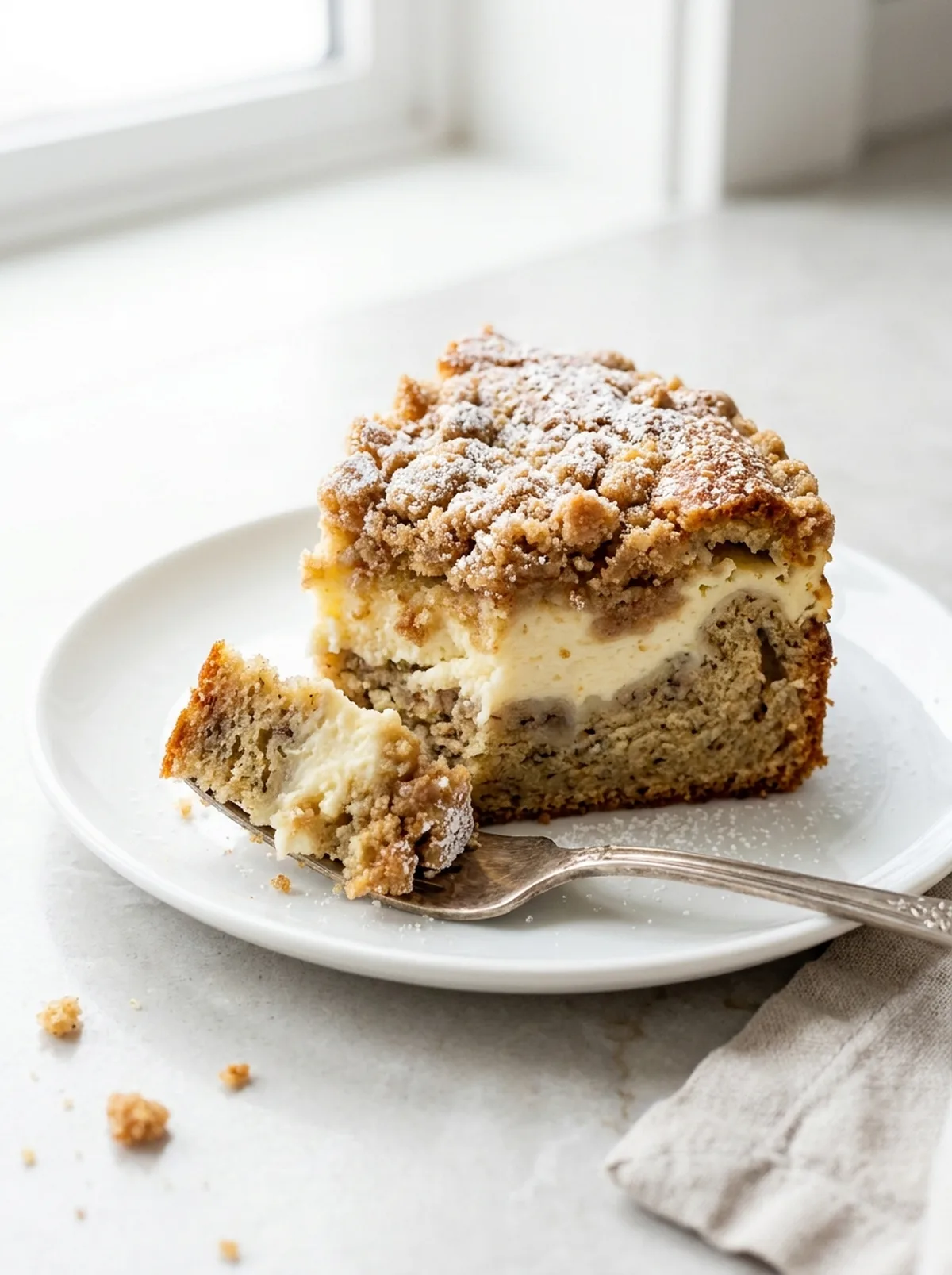 Banana Cream Cheese Coffee Cake finished recipe
