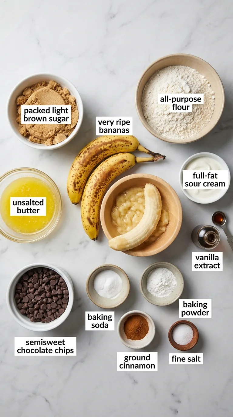 Banana Muffins with Chocolate Chips ingredients