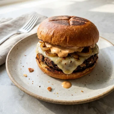 Black Bean Burger with Smoky Spices finished recipe