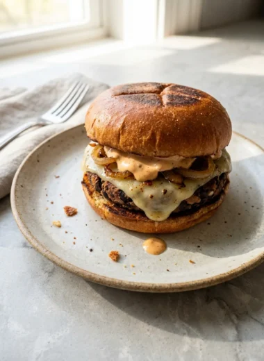 Black Bean Burger with Smoky Spices finished recipe