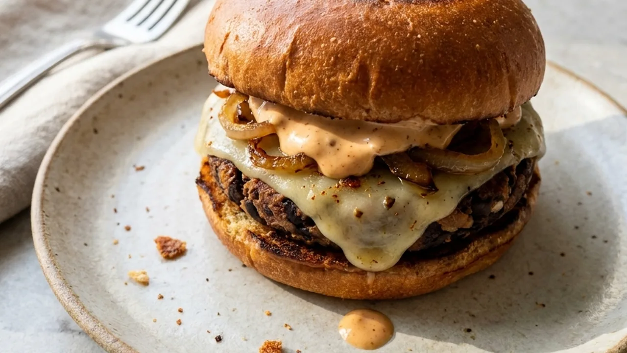 Black Bean Burger with Smoky Spices finished recipe