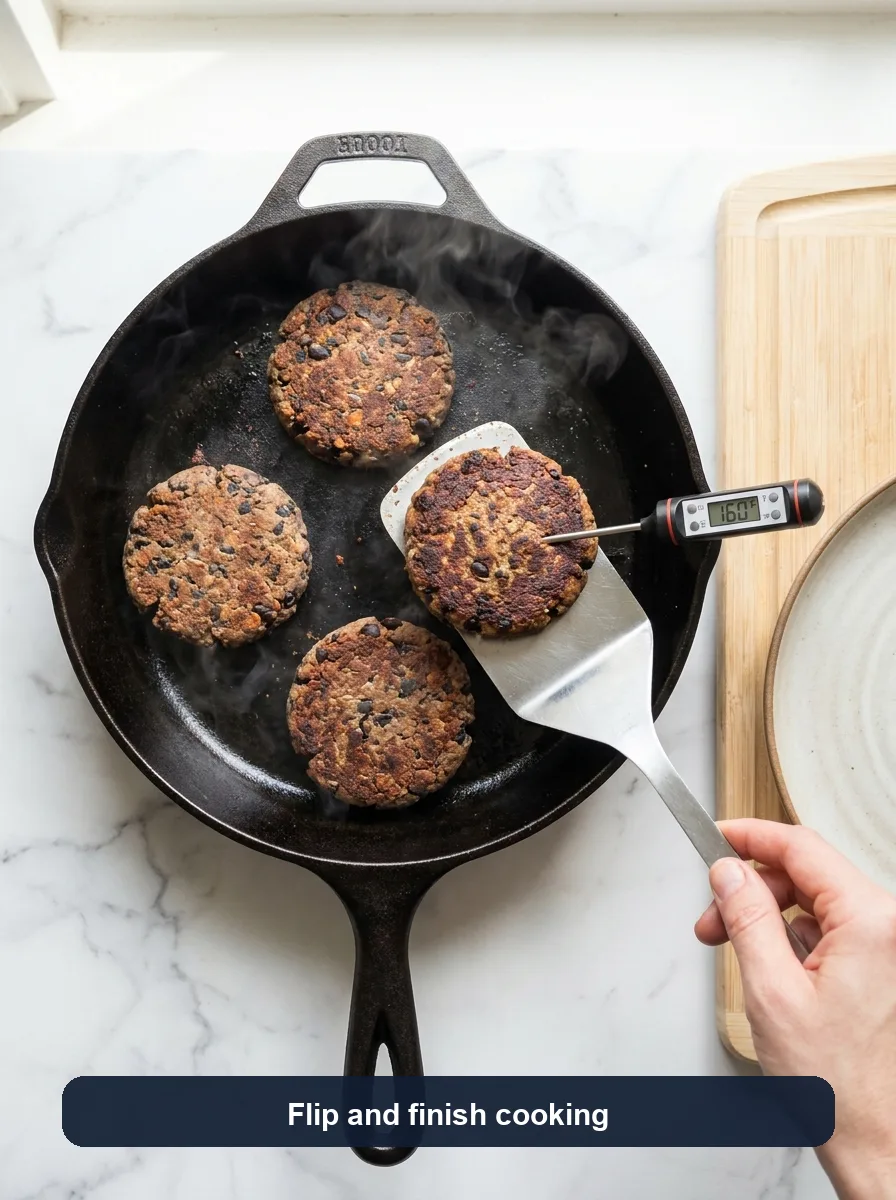 Black Bean Burger with Smoky Spices step 10