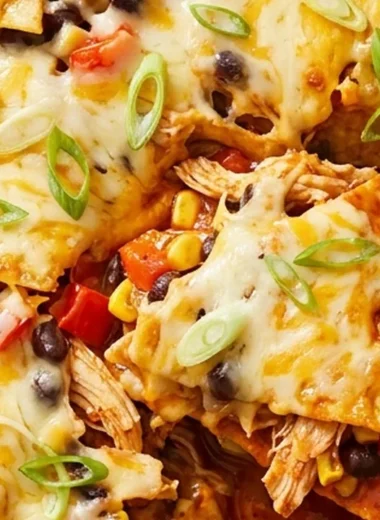 Cheesy Rotisserie Chicken Enchilada Skillet finished recipe