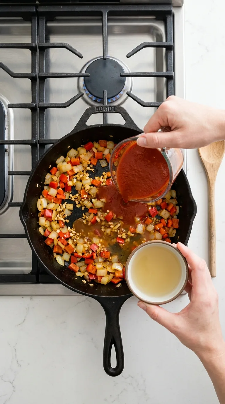 Cheesy Rotisserie Chicken Enchilada Skillet step 4