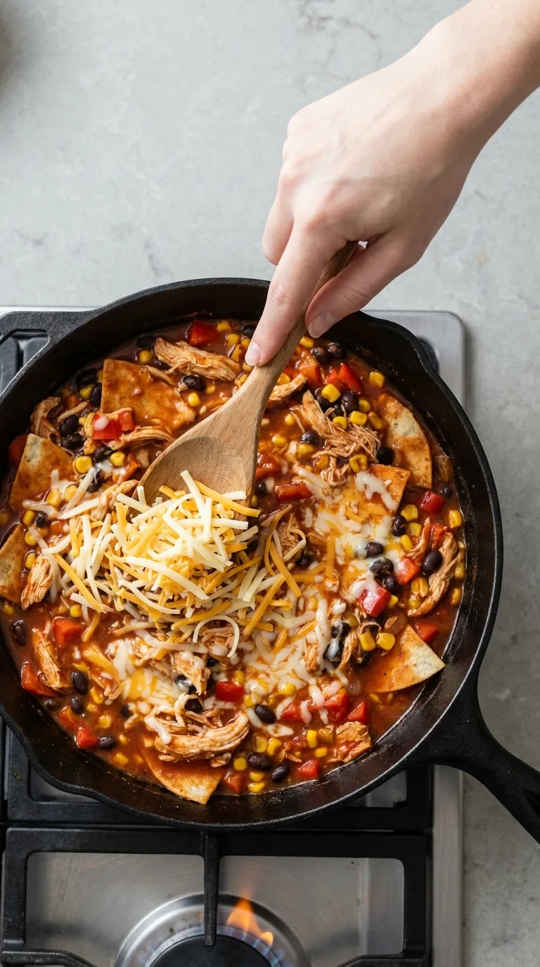 Cheesy Rotisserie Chicken Enchilada Skillet step 7