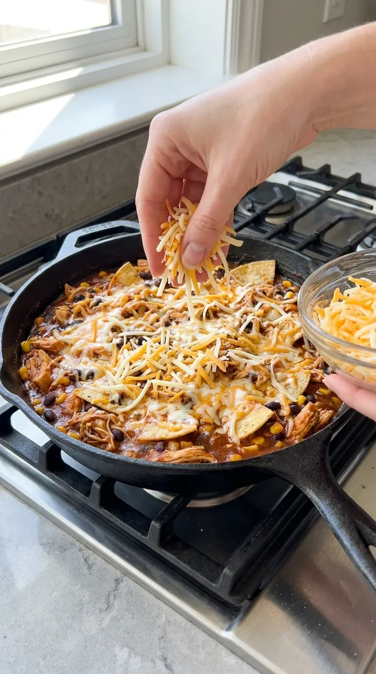 Cheesy Rotisserie Chicken Enchilada Skillet step 8
