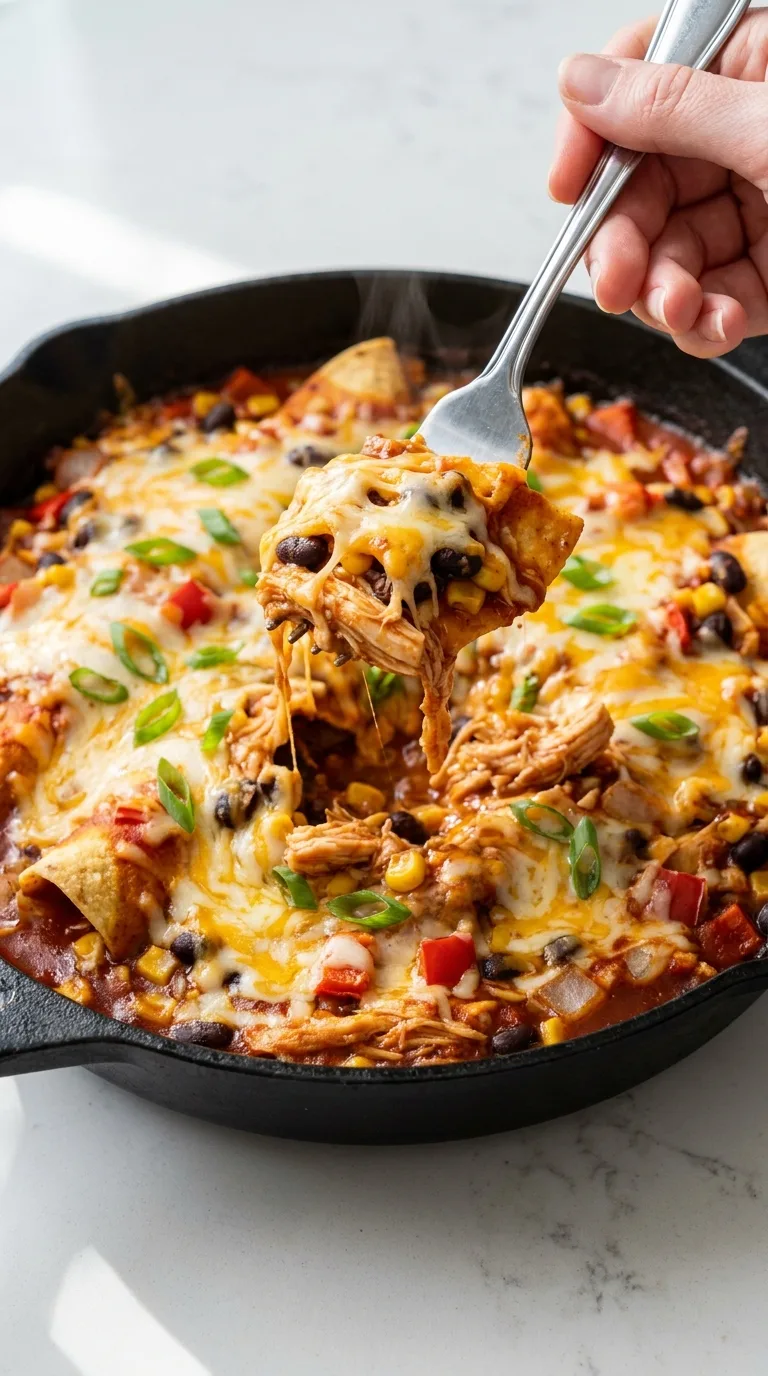 Cheesy Rotisserie Chicken Enchilada Skillet step Final