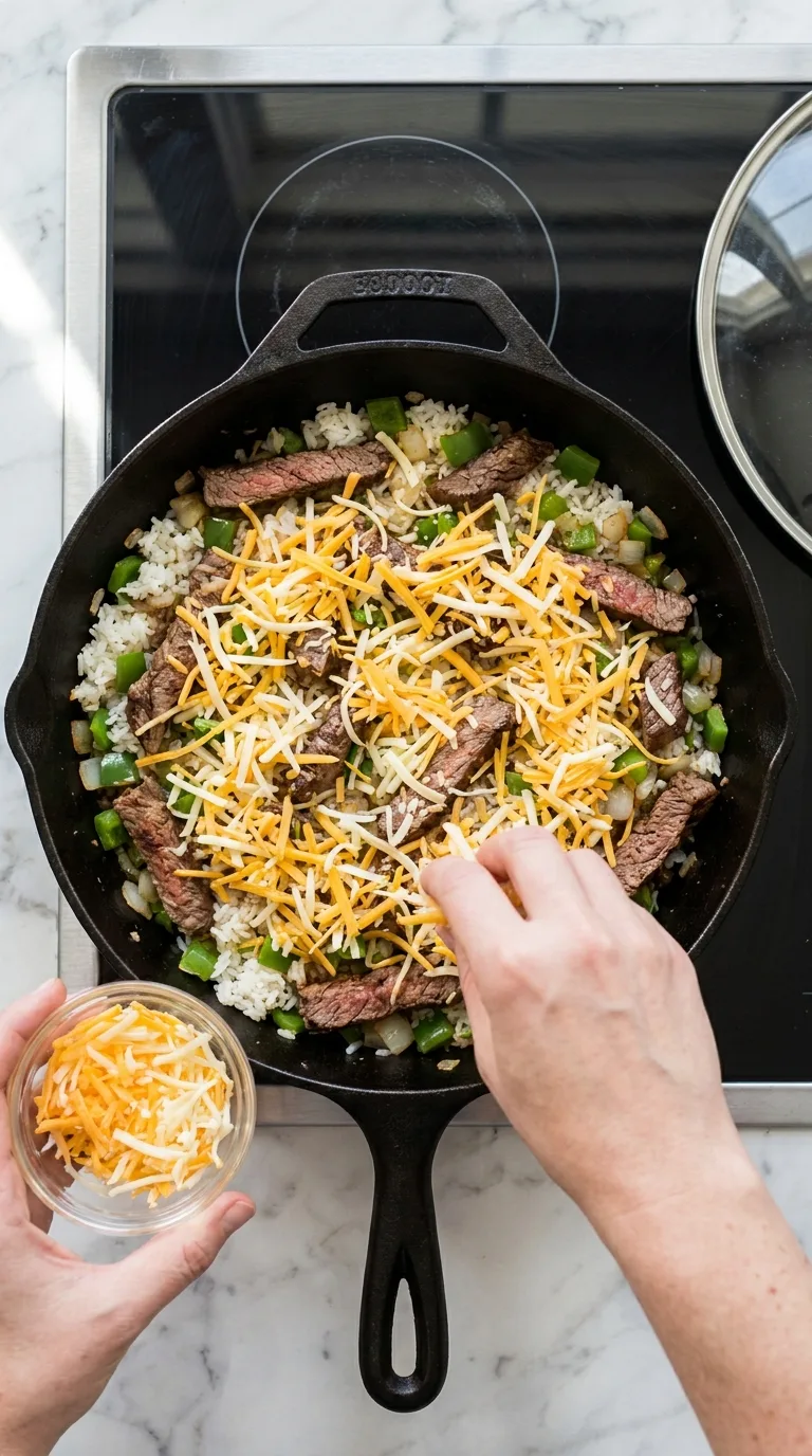 Cheesy Steak & Rice Skillet step 9