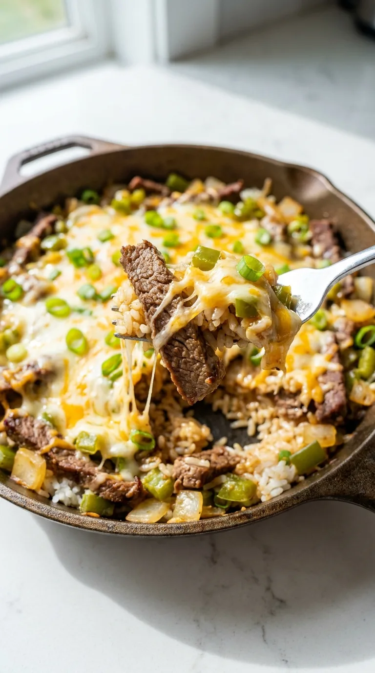 Cheesy Steak & Rice Skillet step Final