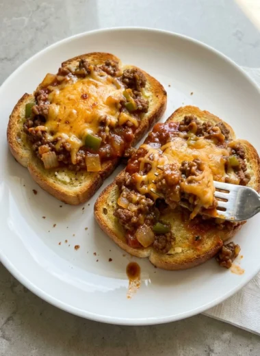 Cheesy Texas Toast Sloppy Joes finished recipe