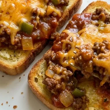 Cheesy Texas Toast Sloppy Joes finished recipe
