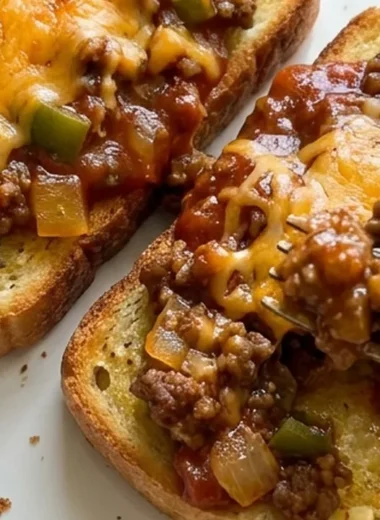 Cheesy Texas Toast Sloppy Joes finished recipe