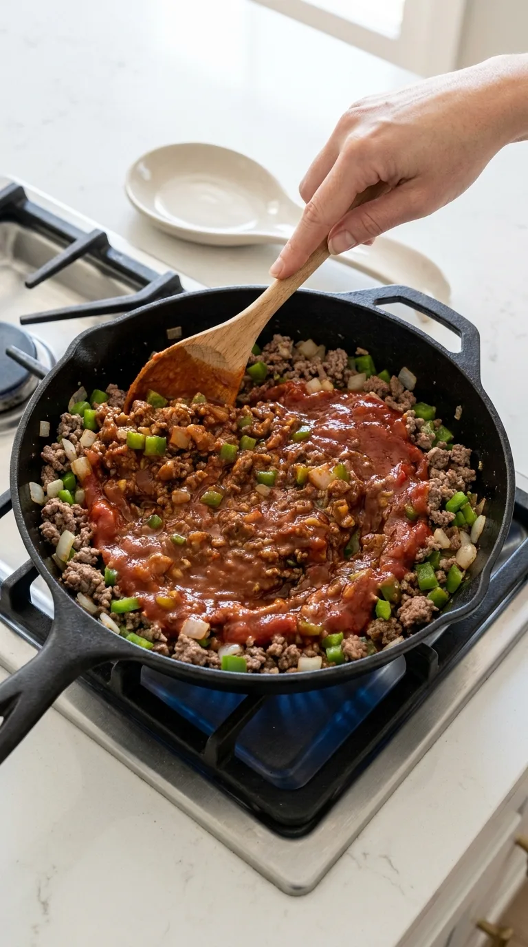Cheesy Texas Toast Sloppy Joes step 5