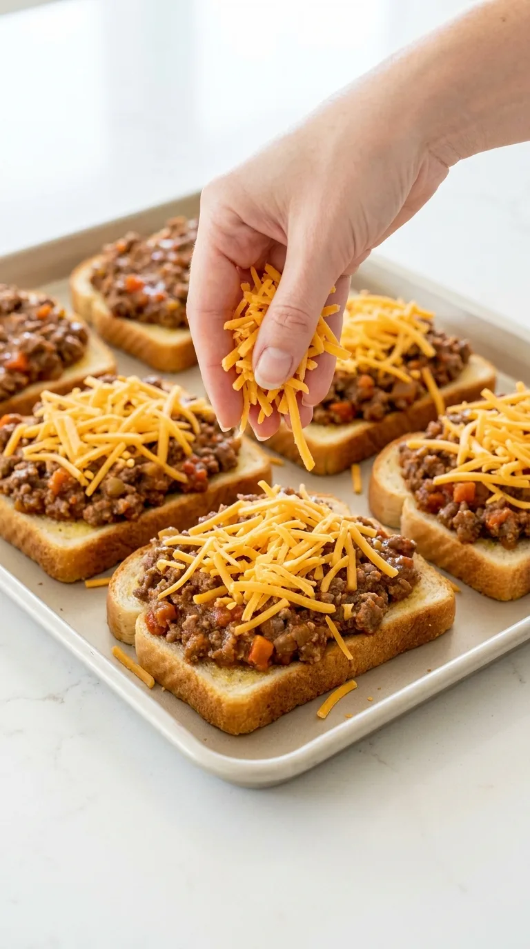 Cheesy Texas Toast Sloppy Joes step 9