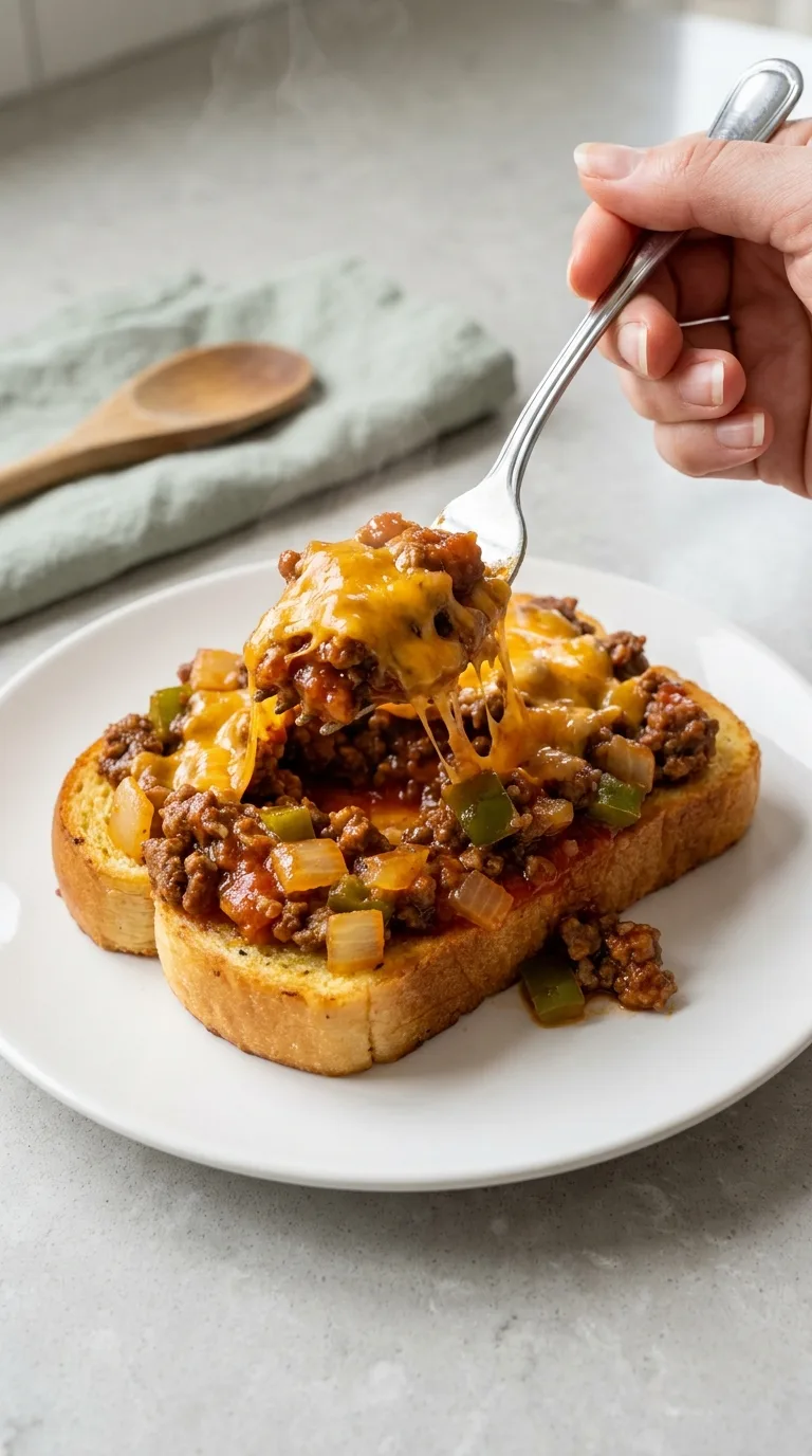 Cheesy Texas Toast Sloppy Joes step Final