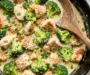 Chicken and Broccoli Skillet with Creamy Garlic Sauce