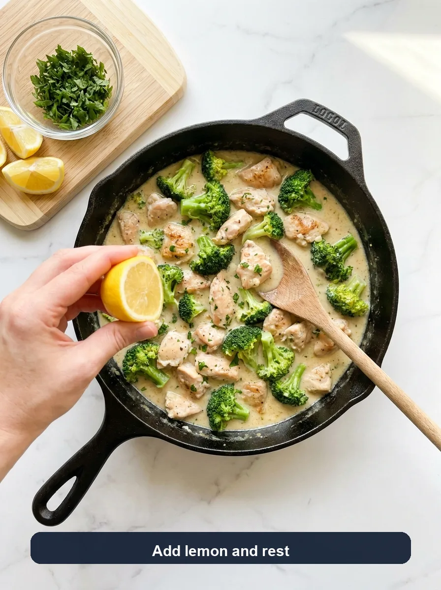 Chicken and Broccoli Skillet with Creamy Garlic Sauce step 10