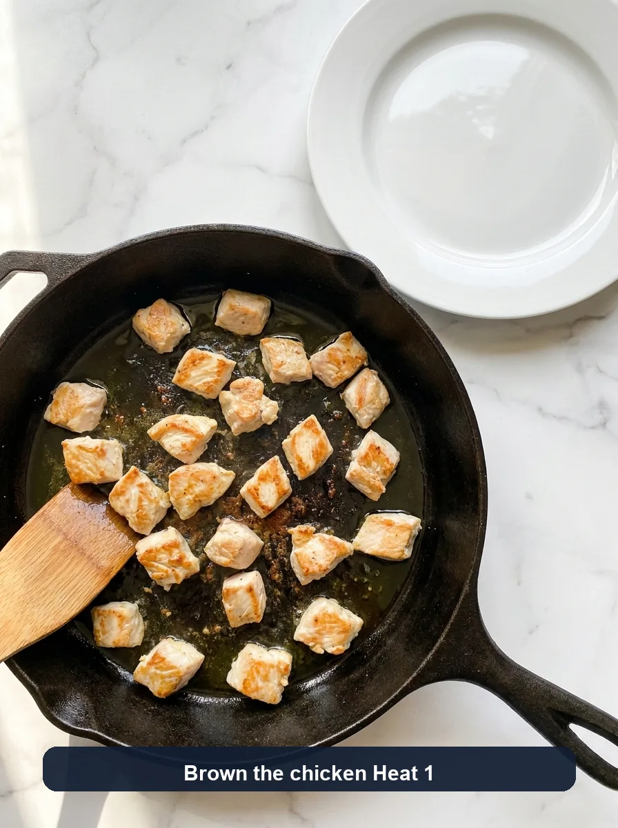 Chicken and Broccoli Skillet with Creamy Garlic Sauce step 2