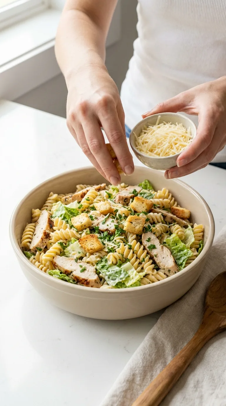 Chicken Caesar Pasta Salad step 12
