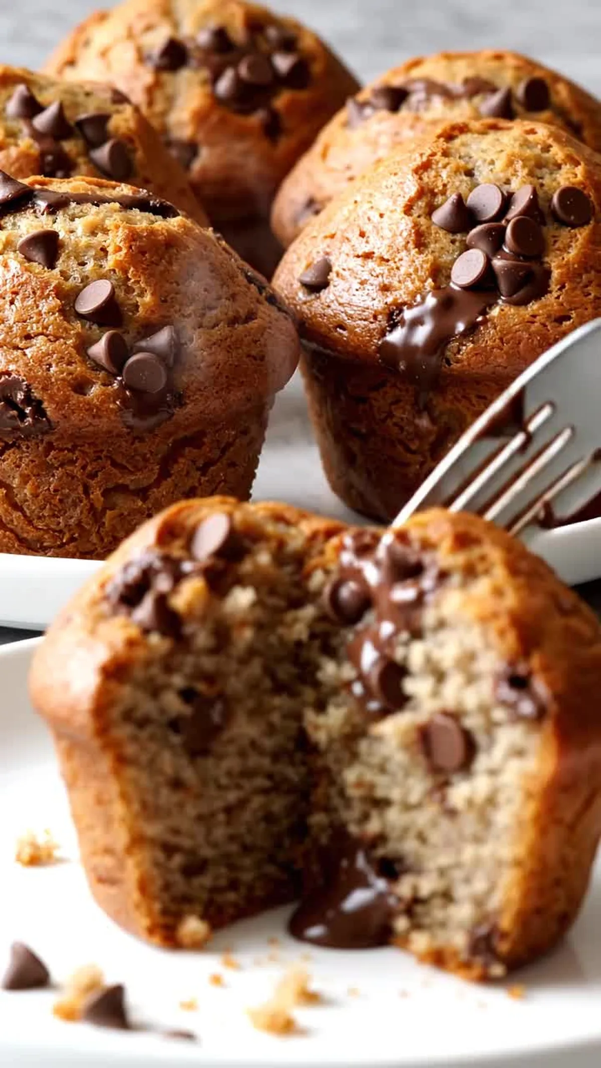 Chocolate Chip Banana Bread Muffins finished recipe