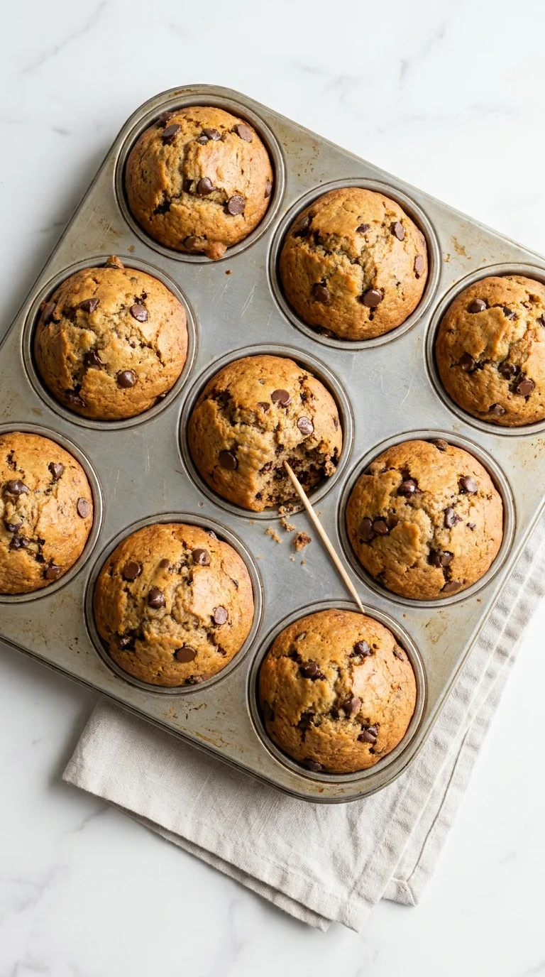 Chocolate Chip Banana Bread Muffins step 16