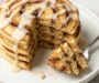 Cinnamon Roll Pancakes with Cream Cheese Glaze