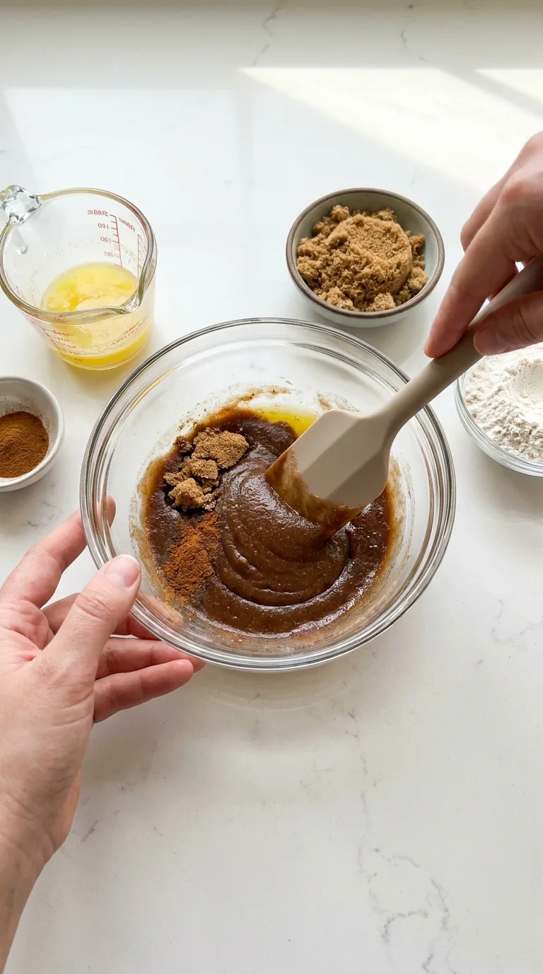 Cinnamon Roll Pancakes with Cream Cheese Glaze step 1