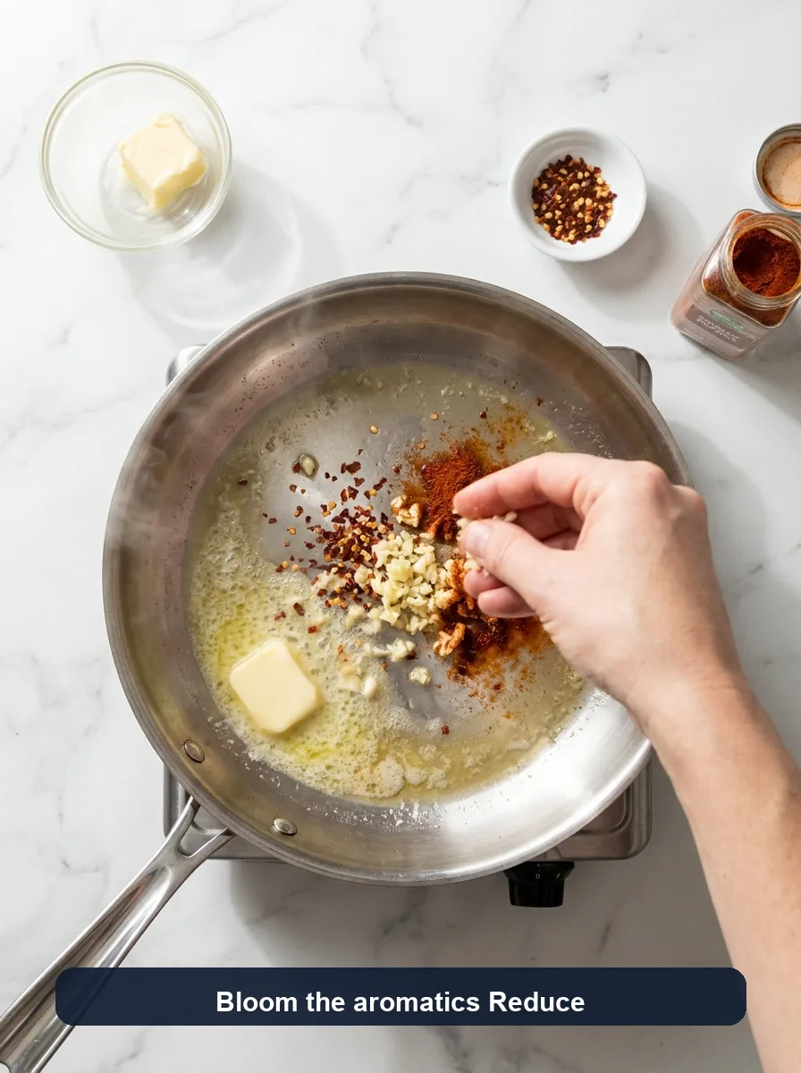 Cowboy Butter Chicken Linguine with Garlic and Herbs step 6