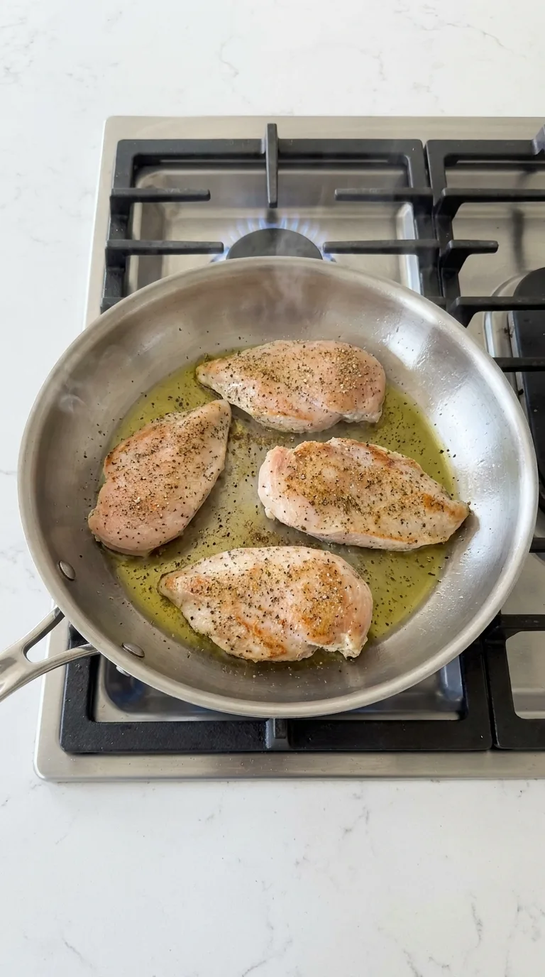 Creamy Garlic Chicken Pasta step 4