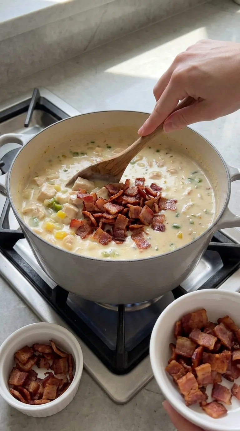 Creamy Jalapeno Popper Chicken Soup step 10